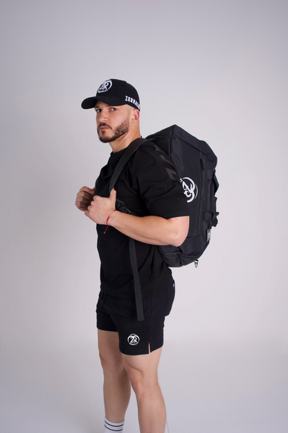 ZERRALLY Stealth Icon Duffel Bag – All-Black Gym Duffel