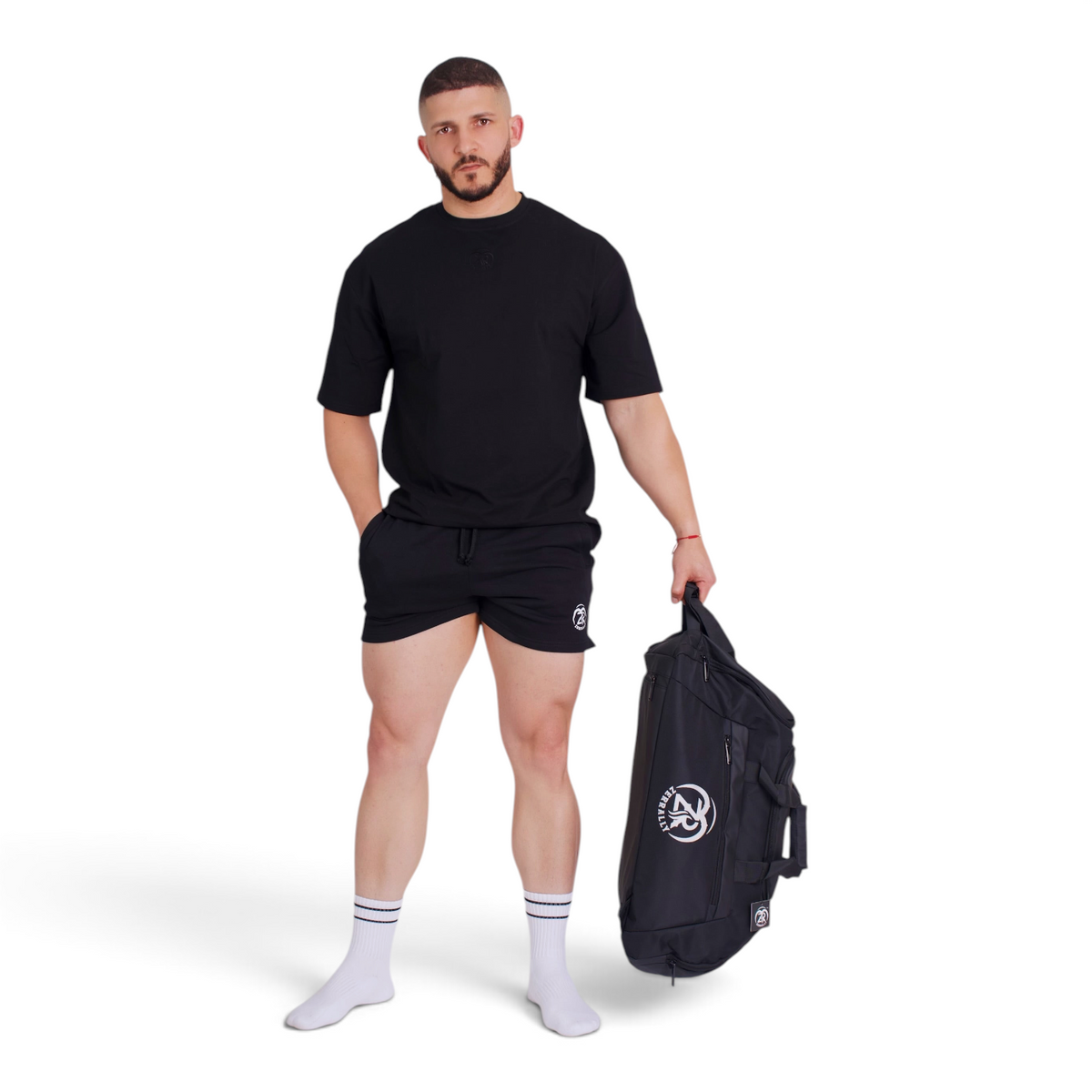 ZERRALLY Stealth Icon Duffel Bag – All-Black Gym Duffel